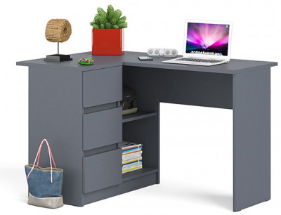 Мори компьютерный стол МС-16 левый, графит