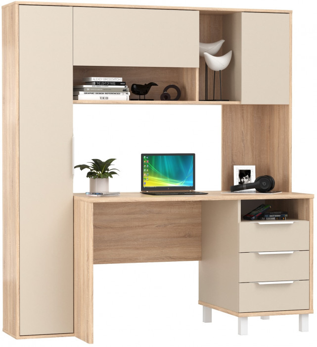 компьютерный стол Комфорт 12.95N, дуб сонома/сатин