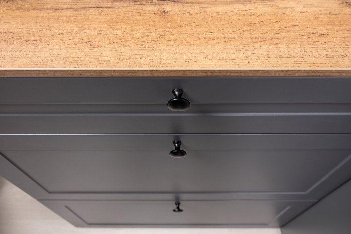 Остин Прихожая 46, цвет серый графит/дуб крафт золотой, ШхГхВ 240х54,3х229,6 см., универсальная сборка