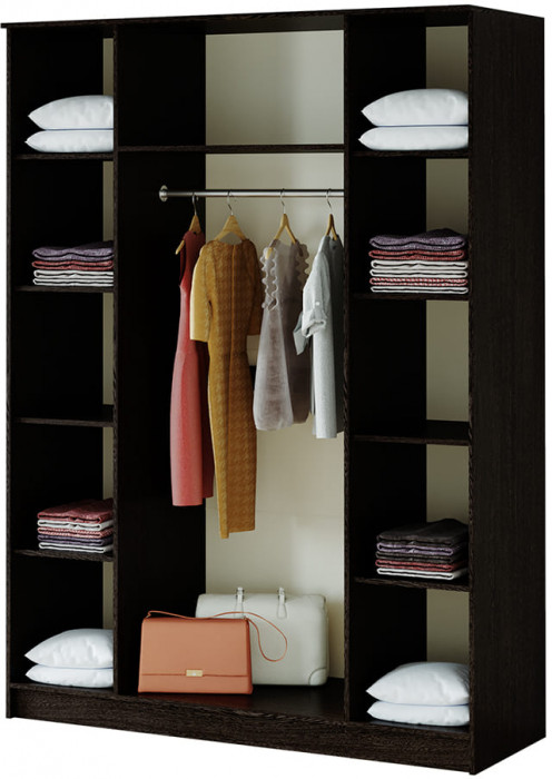 "Фиеста" шкаф 4-х створчатый НЕВ с зеркалами венге/лоредо