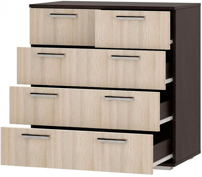 Комод "Стандарт №5" НЕВ (800х828х460) венге/лоредо