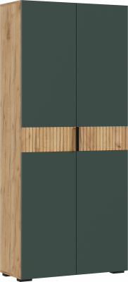 Шкаф 2-х створчатый, Дуб крафт/Изумрудный