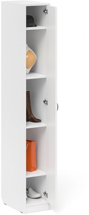 Прихожая П-6-500 Пенал, белая шагрень/фасады МДФ белое дерево фрезеровка прованс