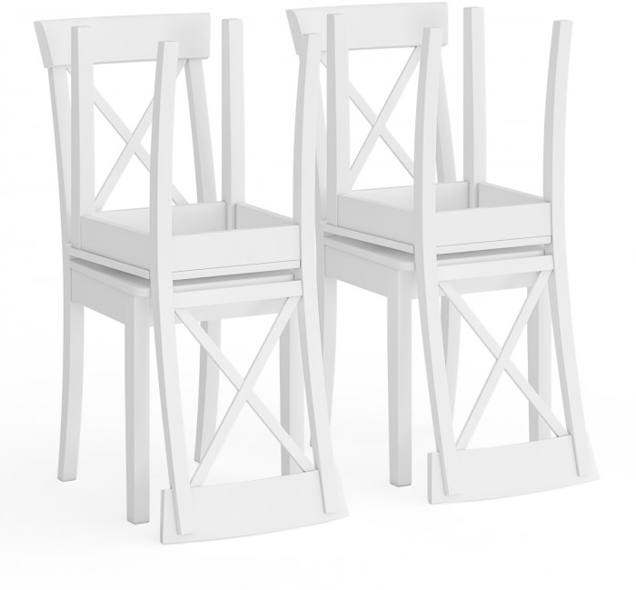 Четыре стула Мебель--24 Гольф-14 разборных, белый