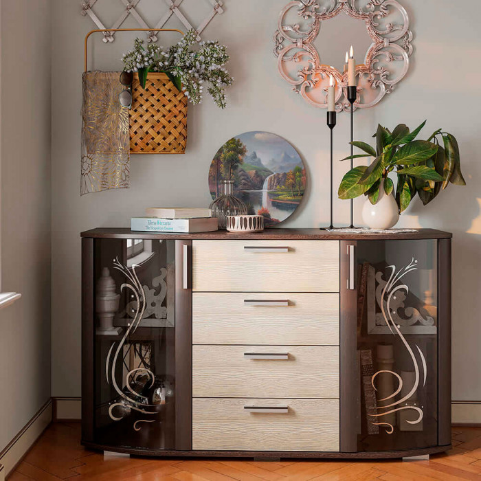 Комод "Грация" (1300х770х442) венге/лоредо