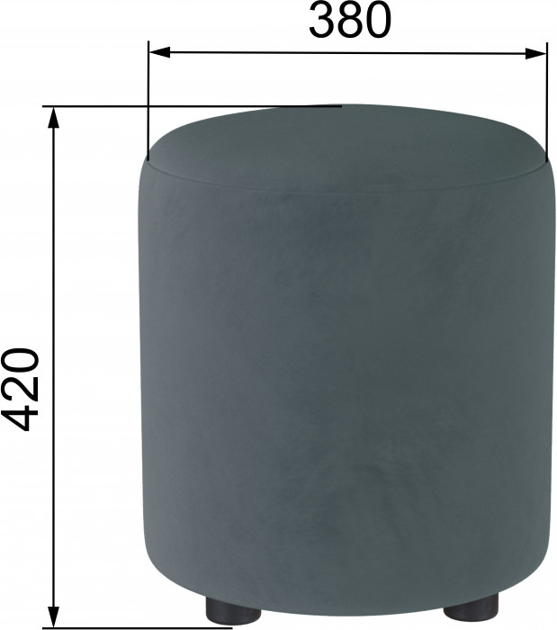 Пуф Рой серый