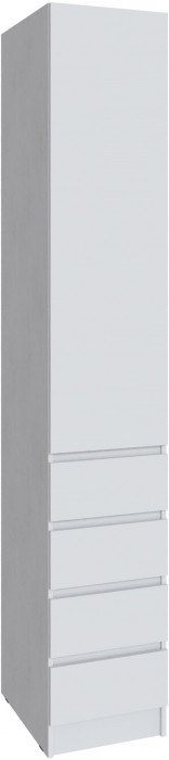 Шкаф Мадрид (0,4) с 4 ящ. без ручек, Белый