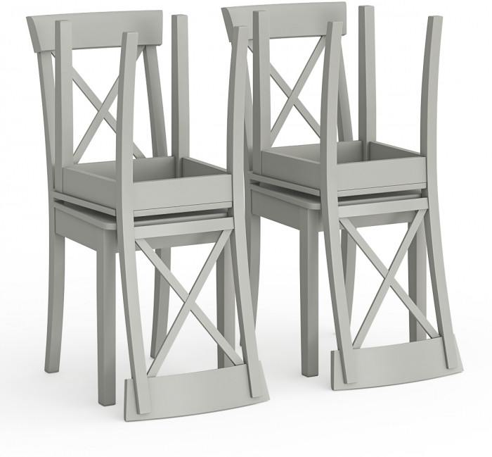 Четыре стула Мебель--24 Гольф-14 разборных, серый