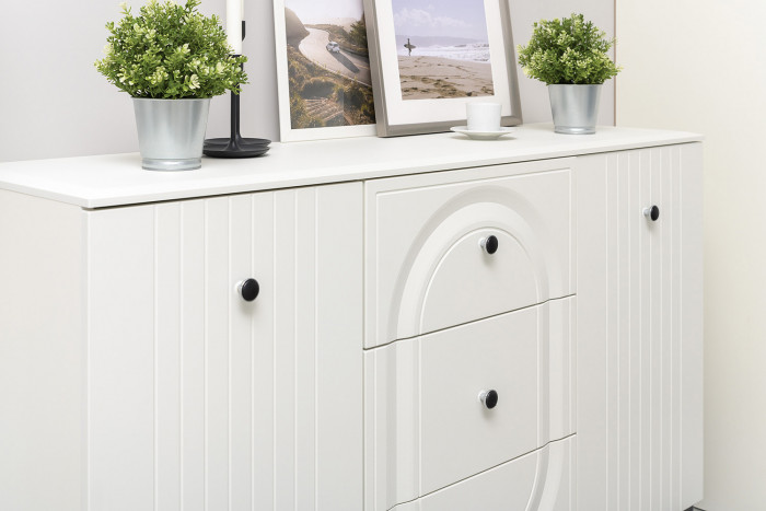 Валенсия Спальня № 17, ЛДСП белый шагрень/МДФ белый шагрень