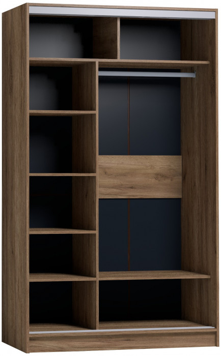 Шкаф-купе с зеркалом Стрике 1200 Дуб табачный Крафт