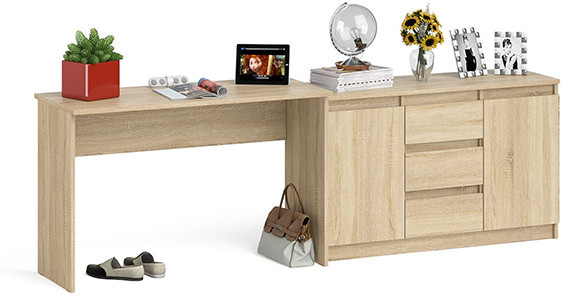 Мори письменный стол МСП1200.1 + Комод МК1200.3, дуб сонома