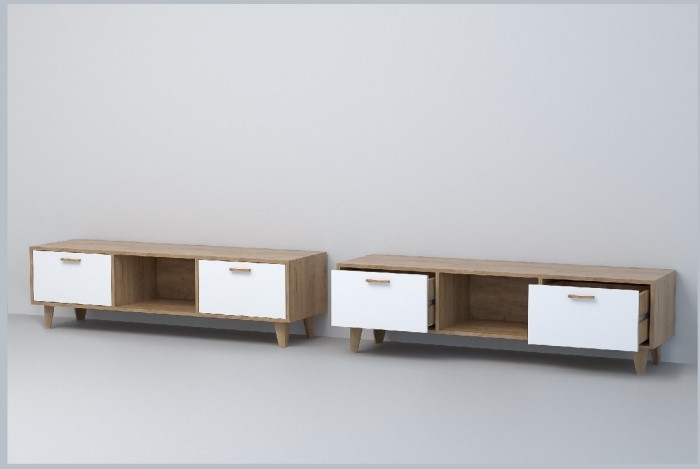 Эго Тумба Т-3 НГ (Глянец Белый/Бетон Светлый)