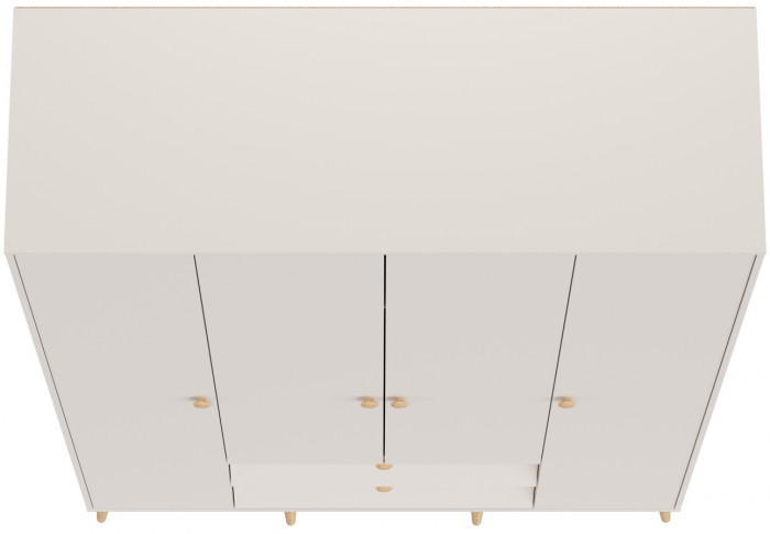 Афина Спальня 4-75930М1к.с. Шкаф 4-х дверный с двумя ящиками, кашемир серый