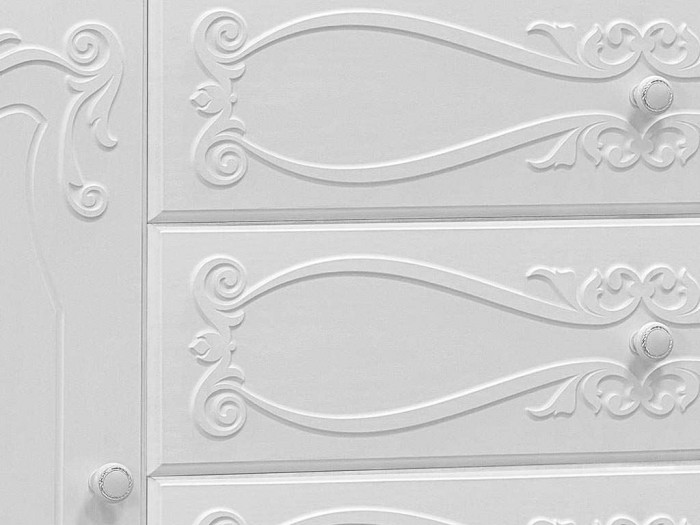 Спальня Италия-2 мягкая спинка белое дерево