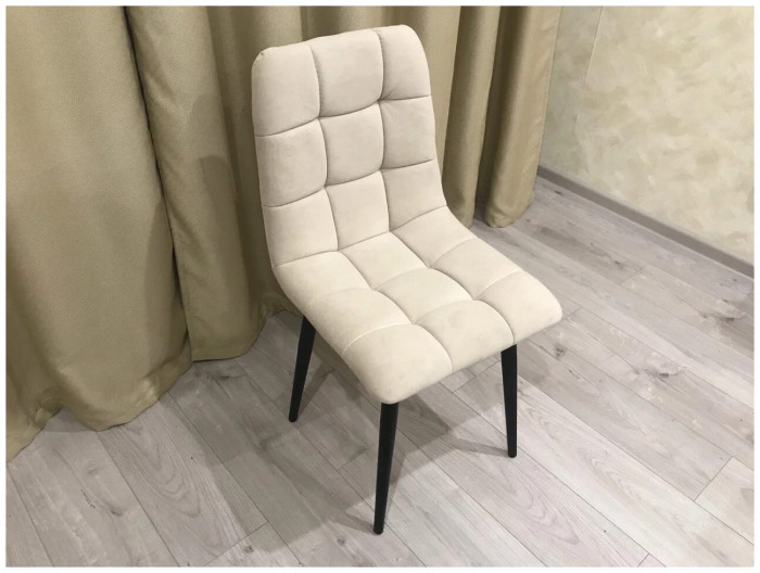 Стул Х / черный /велюр бежевый