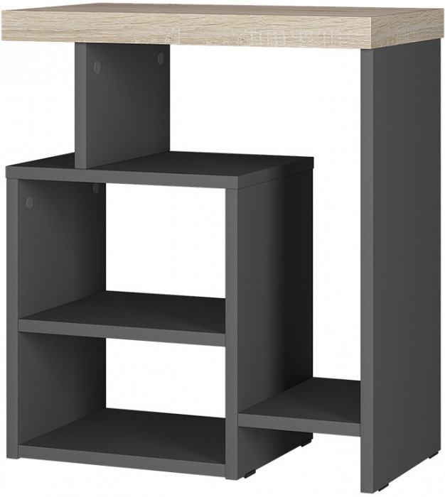 Стол журнальный "Роза" СЖ-01 графит/дуб кера