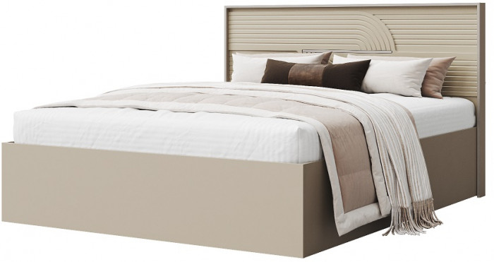 Кровать 160х200 "Монтиз" с подъемным основанием - Персидский жемчуг/Шаде песочный