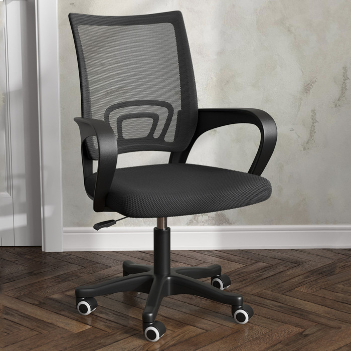 Кресло компьютерное Мебель--24 103, цвет чёрный, ШхГхВ 59х56х83-94 см., максимальная нагрузка 120 кг.