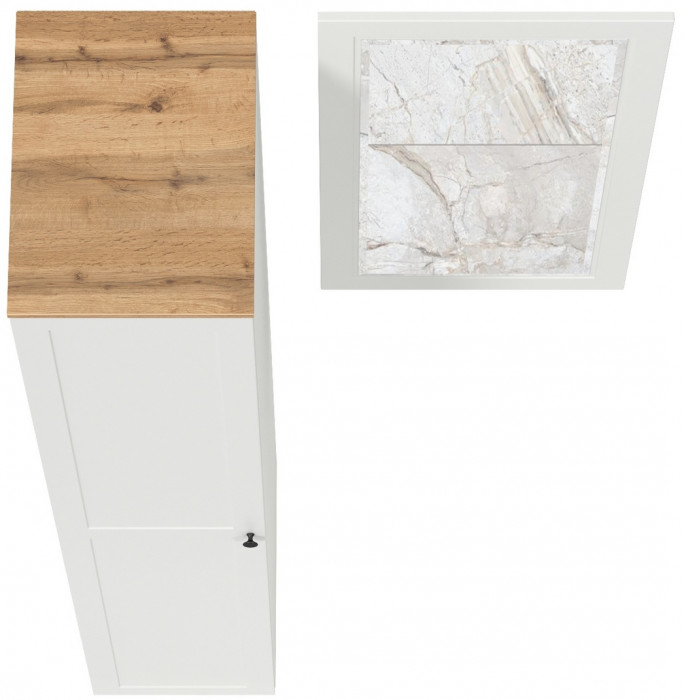 Остин Прихожая 12, белый шагрень/дуб крафт золотой