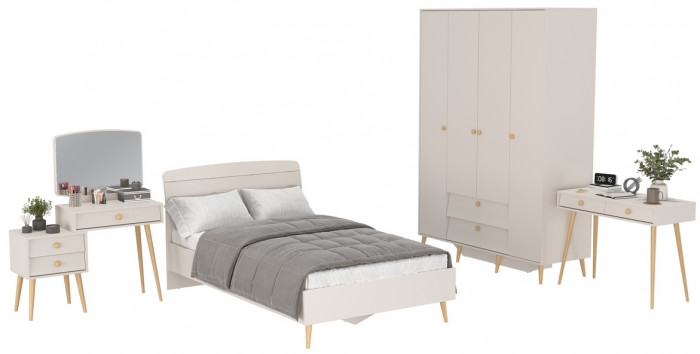 Афина Спальня 15-1200, кашемир серый