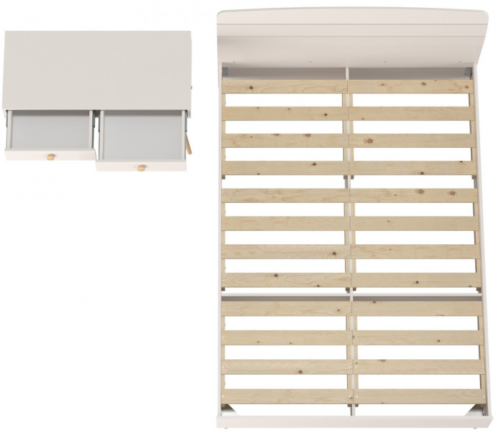 Афина Спальня Кровать 1400 + Стол, кашемир серый