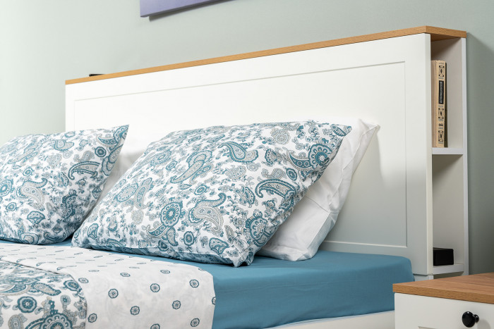 Остин 11.53 Кровать + ортопед, цвет серый графит/дуб крафт золотой, ШхГхВ 164,6х217,2х99,3 см., сп. м. 1600х2000 мм, б/м