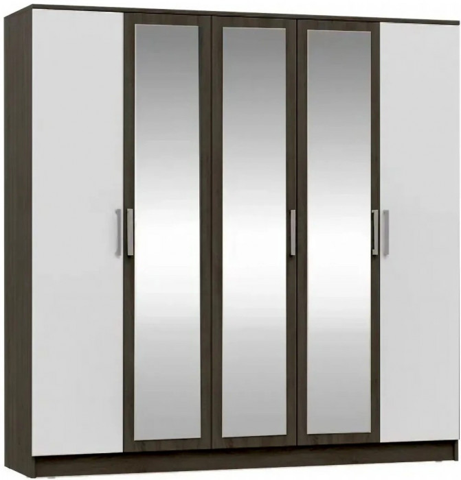 Мартина Шкаф для одежды 5-дверный (Крафт / Графит)