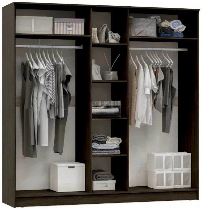 Мартина Шкаф для одежды 5-дверный (Крафт / Графит)