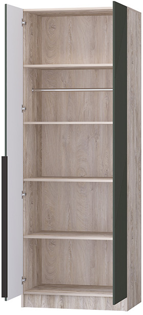 Шкаф Авис 0,8, Дуб эндгрейн/Грин