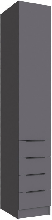 Шкаф Мадрид (0,4) с 4 ящ., Графит серый