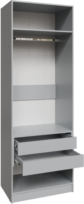 Шкаф Мадрид (0,8) с 2 ящ. внутри без зеркала, Камень серый