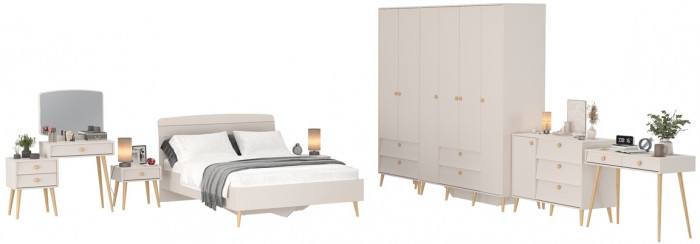 Афина Спальня 41-1400, кашемир серый