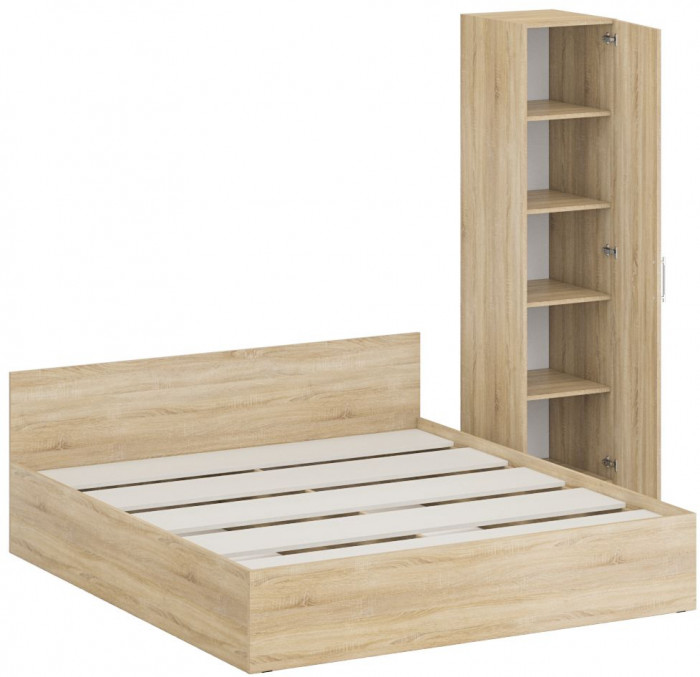 Кровать 1800 + Пенал Стандарт, дуб сонома