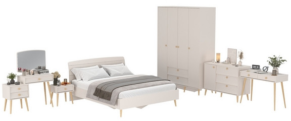 Афина Спальня 35-1600, цвет кашемир серый, сп.м. 1600х2000 мм., б/м, основание есть - фанера