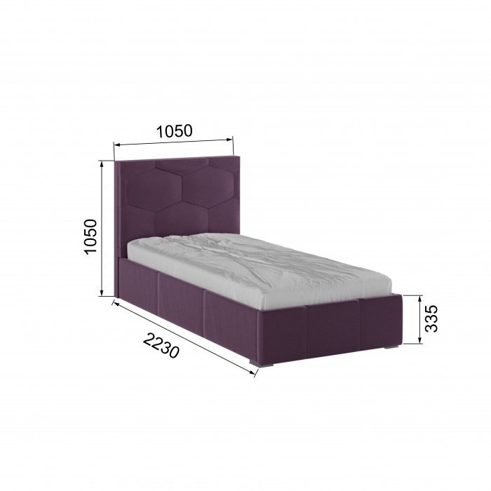 Манука Кровать интерьерная 900 винный, ПМ