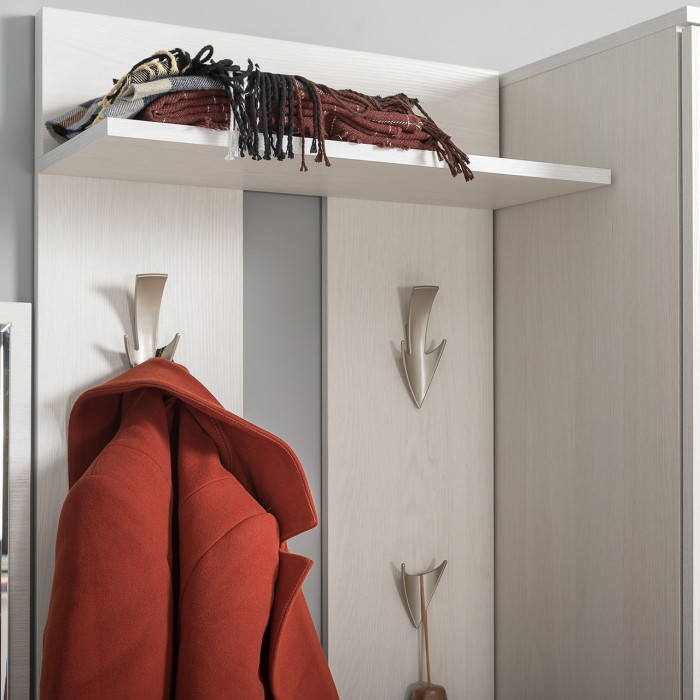 КР100 Ника прихожая № 20, цвет ясень анкор светлый, ШхГхВ 125,8х38,1х207,9 см., универсальная сборка