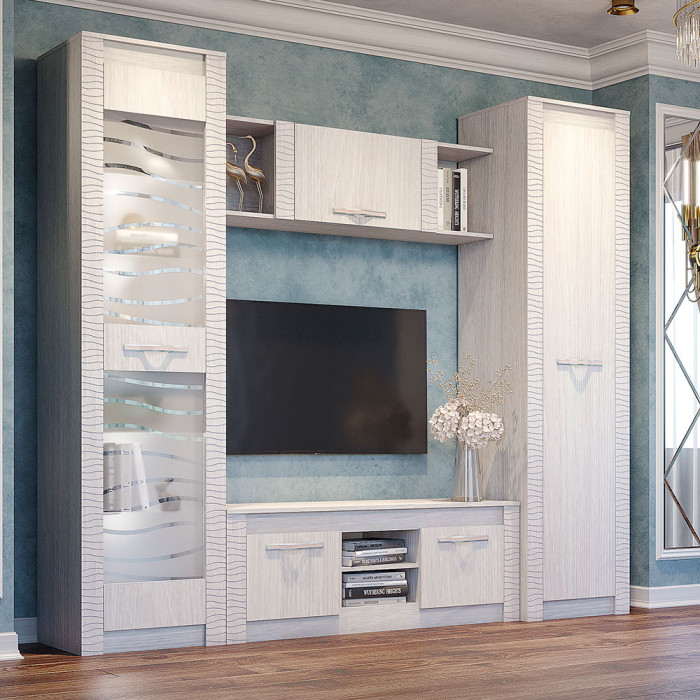 "Монако" ПН-18 ясень белый/Ф12