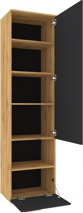Шкаф МЦН Кровн 11, Графит, Дуб золотистый