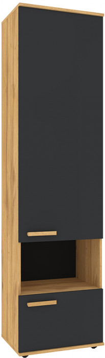 Шкаф МЦН Кровн 11, Графит, Дуб золотистый