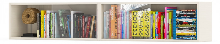 Две полки книжных С-МД-КН01, дуб