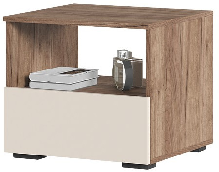 Хелен ТБ 01 Тумба прикроватная (0,502х0,442х0,460) кашемир/дуб крафт табачный