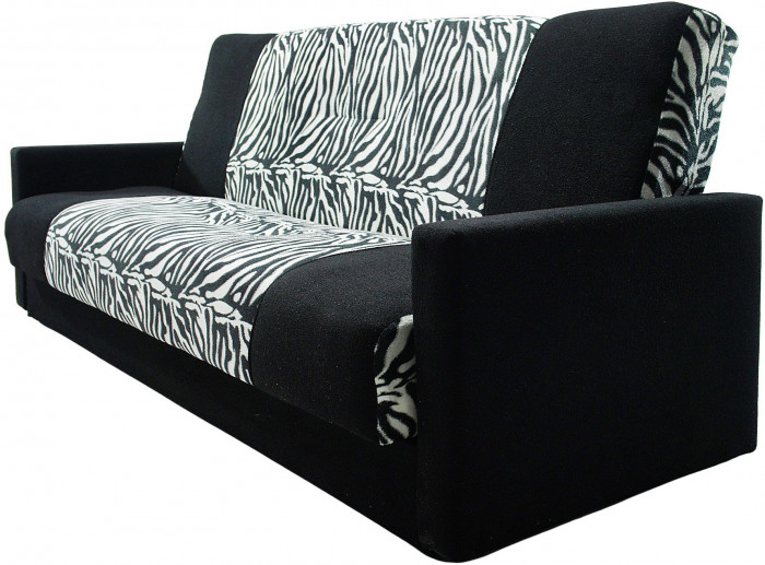 Раскладной диван-книжка Честер, 140х190, велюр зебра