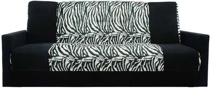 Раскладной диван-книжка Честер, 140х190, велюр зебра