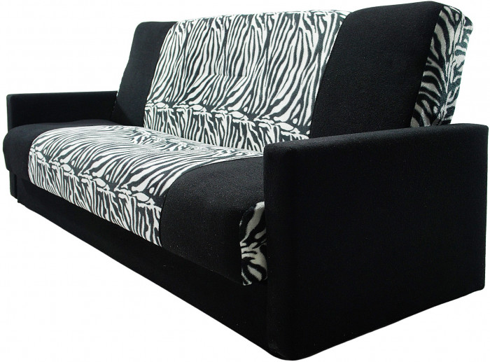 Раскладной диван-книжка Честер, 140х190, велюр зебра