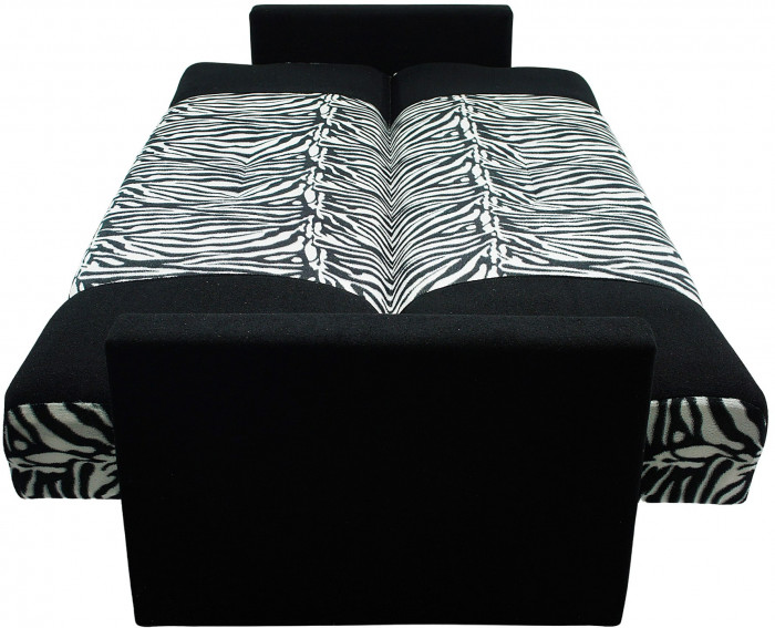 Раскладной диван-книжка Честер, 140х190, велюр зебра