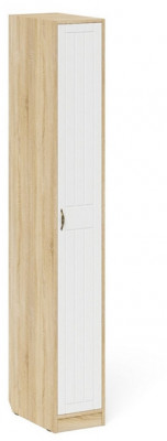 Прихожая П-6-500 Пенал, цвет дуб сонома/фасады МДФ белое дерево фрезеровка прованс, ШхГхВ 30х50х210 см., универсальная сборка