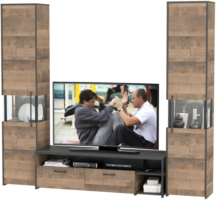 Трувор Гостиная 018, дуб гранж песочный/интра