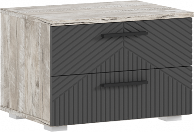 Сильвия Тумбы прикроватные 2шт, Браш Графит/Дуб Юкон