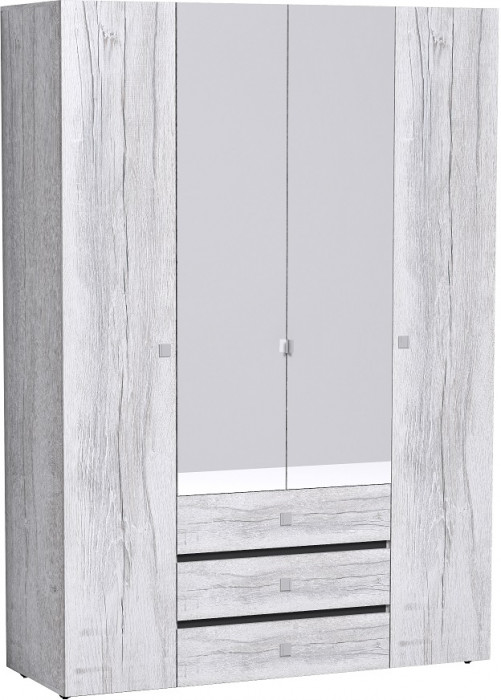 Шкаф для одежды и белья Нео 555, дуб шавиниган