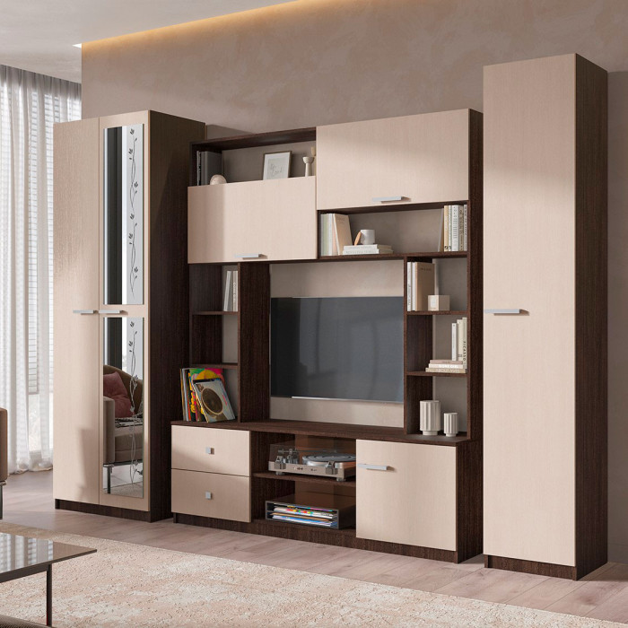 Гостиная Марта-М (Андрей 1)  ЛДСП венге/дуб белфорт